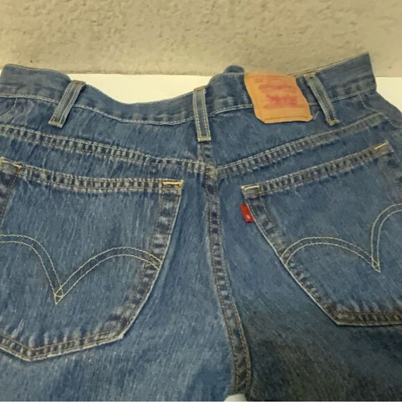 LEVIS - LOW Vtg Dark Blue Jeans Shorts, 9 - Picture 4 of 6